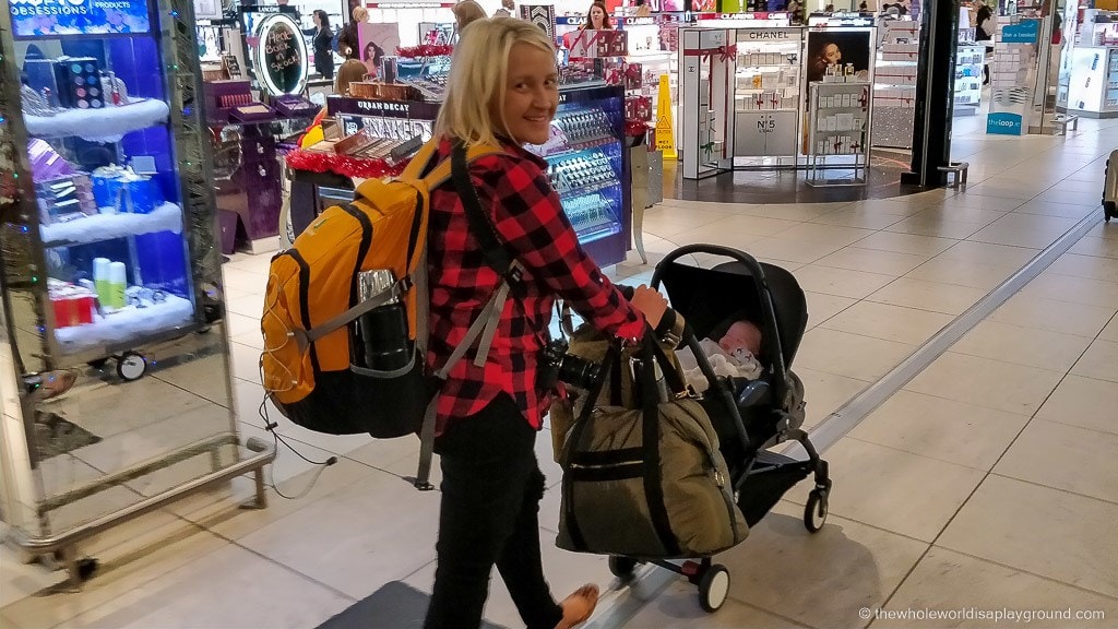packing stroller for airplane