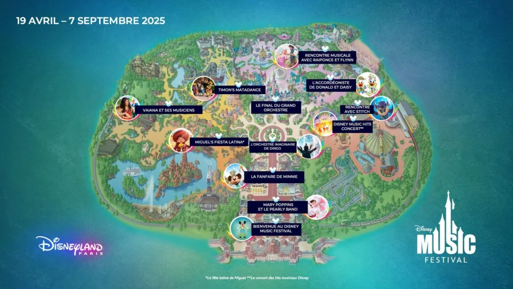 Disney Music Festival Map 2025